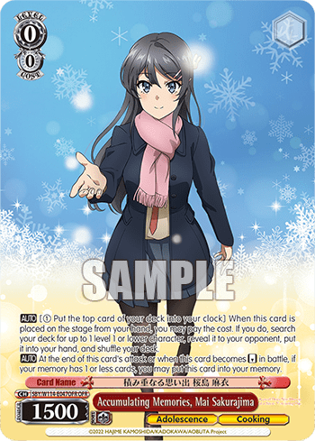 Accumulating Memories, Mai Sakurajima (SBY/W114-E047OFR) — Booster Pack Rascal Does Not Dream Series
