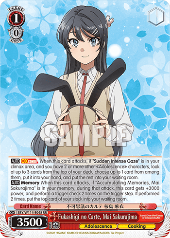 Fukashigi no Carte, Mai Sakurajima (SBY/W114-E048) — Booster Pack Rascal Does Not Dream Series