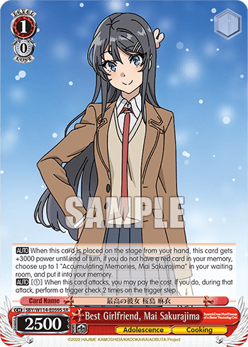 Best Girlfriend, Mai Sakurajima (Holo) (SBY/W114-E059S) — Booster Pack Rascal Does Not Dream Series
