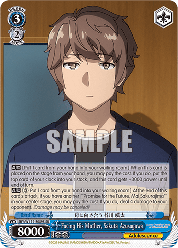 Facing His Mother, Sakuta Azusagawa (Holo) (SBY/W114-E089S) — Booster Pack Rascal Does Not Dream Series