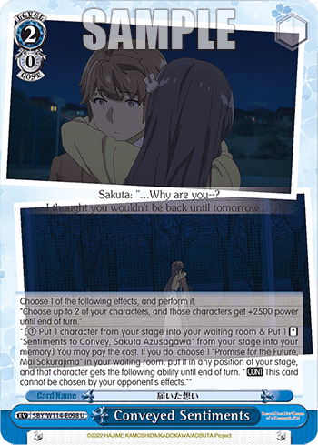 Conveyed Sentiments (SBY/W114-E098) — Booster Pack Rascal Does Not Dream Series