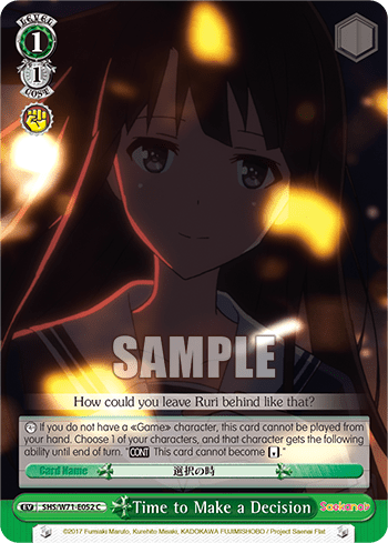 Time to Make a Decision (SHS/W71-E052) — Saekano♭ How to Raise a Boring Girlfriend. flat