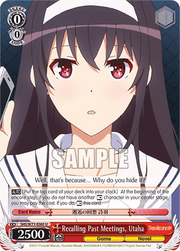 Recalling Past Meetings, Utaha (SHS/W71-E065) — Saekano♭ How to Raise a Boring Girlfriend. flat