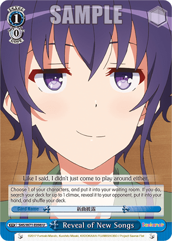 Reveal of New Songs (SHS/W71-E098) — Saekano♭ How to Raise a Boring Girlfriend. flat