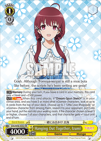 Hanging Out Together, Izumi (SHS/W98-E002) — Saekano the Movie: Finale