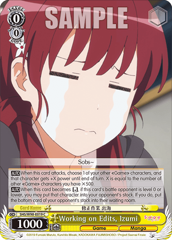 Working on Edits, Izumi (SHS/W98-E019) — Saekano the Movie: Finale