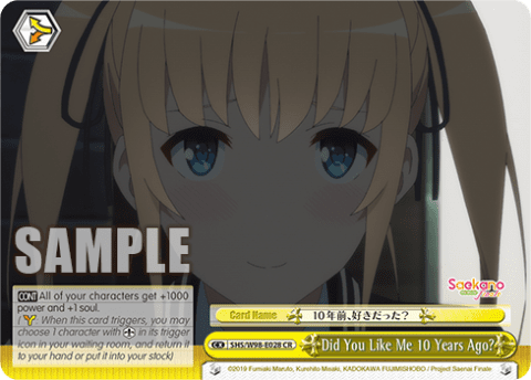 Did You Like Me 10 Years Ago? (SHS/W98-E028) — Saekano the Movie: Finale