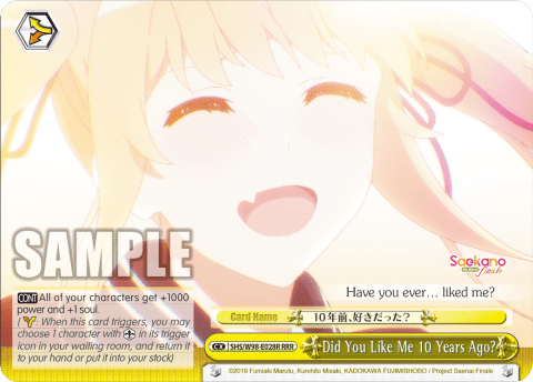 Did You Like Me 10 Years Ago? (SHS/W98-E028R) — Saekano the Movie: Finale