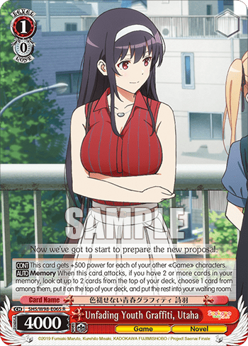 Unfading Youth Graffiti, Utaha (SHS/W98-E065) — Saekano the Movie: Finale