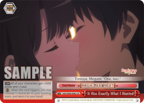 It Was Exactly What I Wanted (SHS/W98-E082) — Saekano the Movie: Finale