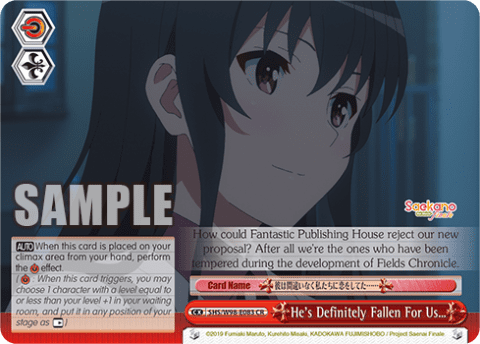He's Definitely Fallen For Us… (SHS/W98-E083) — Saekano the Movie: Finale