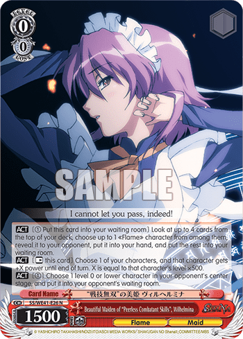 Beautiful Maiden of "Peerless Combatant Skills", Wilhelmina (SS/WE41-E26) — [EX] Shakugan no Shana