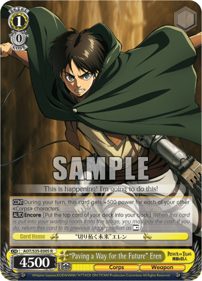 "Paving a Way for the Future" Eren (AOT/S35-E005) — Attack on Titan