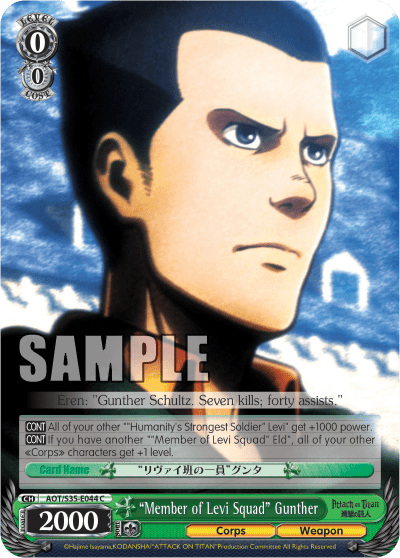 "Member of Levi Squad" Gunther (AOT/S35-E044) — Attack on Titan