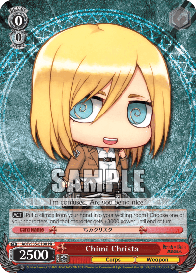 Chimi Christa (AOT/S35-E108) — PR Card 【Schwarz Side】