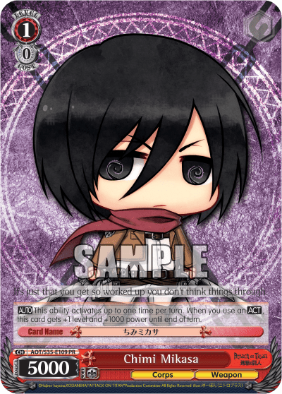 Chimi Mikasa (AOT/S35-E109) — PR Card 【Schwarz Side】