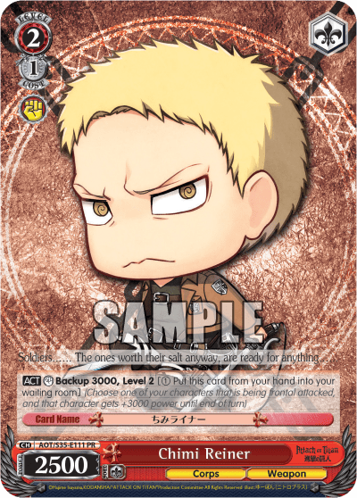Chimi Reiner (AOT/S35-E111) — PR Card 【Schwarz Side】