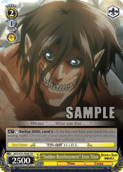 "Sudden Reinforcement" Eren Titan (AOT/S35-TE08) — [TD] Attack on Titan