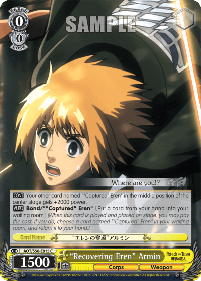 "Recovering Eren" Armin (AOT/S50-E015) — Attack on Titan Vol.2
