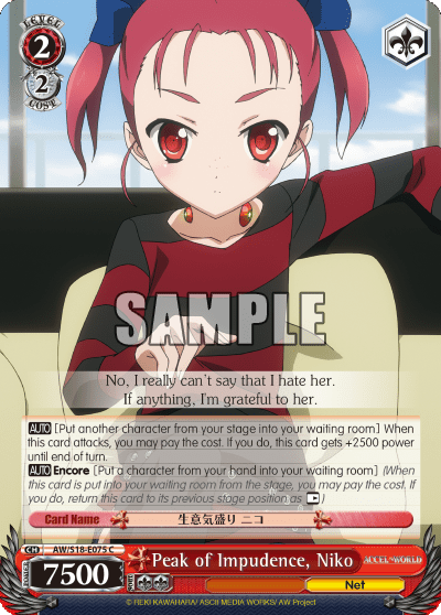 Peak of Impudence, Niko (AW/S18-E075) — Accel・World