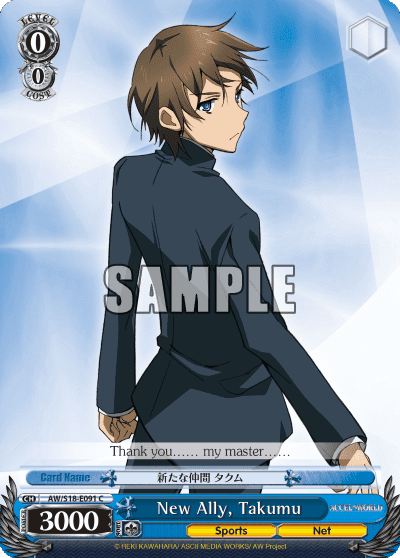 New Ally, Takumu (AW/S18-E091) — Accel・World