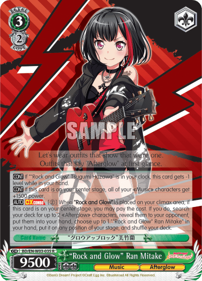 "Rock and Glow" Ran Mitake (BD/EN-W03-035) — BanG Dream! Girls Band Party! MULTI LIVE