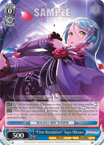 "Firm Resolution" Sayo Hikawa (BD/EN-W03-090R) — BanG Dream! Girls Band Party! MULTI LIVE