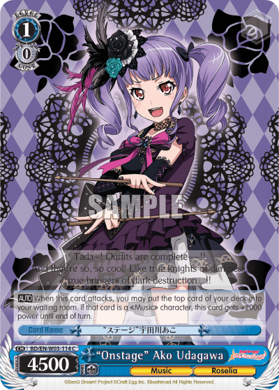"Onstage" Ako Udagawa (BD/EN-W03-114) — BanG Dream! Girls Band Party! MULTI LIVE