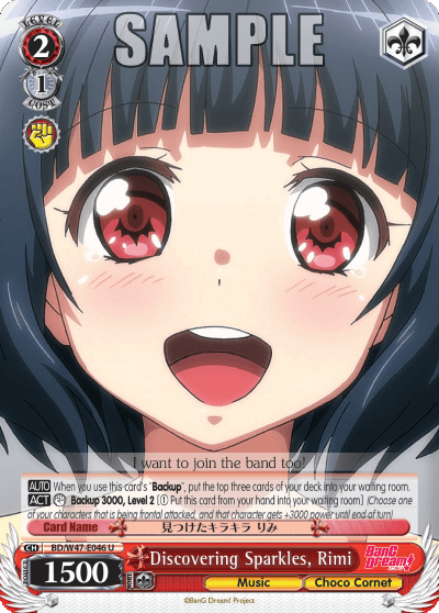 Discovering Sparkles, Rimi (BD/W47-E046) — BanG Dream!