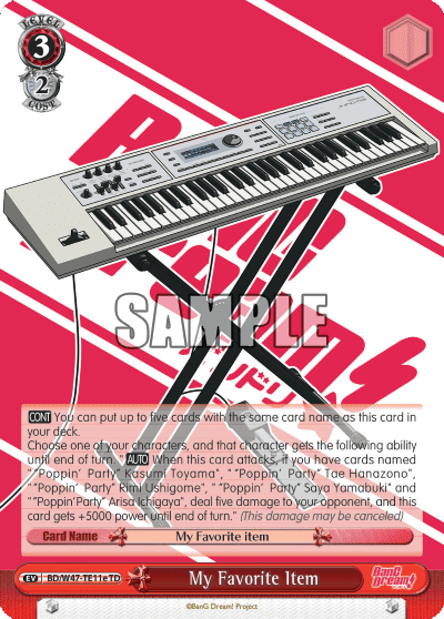 My Favorite Item (BD/W47-TE11e) — [TD] BanG Dream!