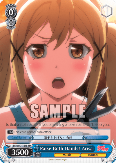 Raise Both Hands! Arisa (BD/W47-TE15) — [TD] BanG Dream!