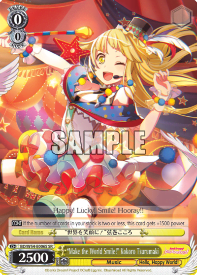 "Make the World Smile!" Kokoro Tsurumaki (BD/W54-E006SPMb) — BanG Dream! Girls Band Party!