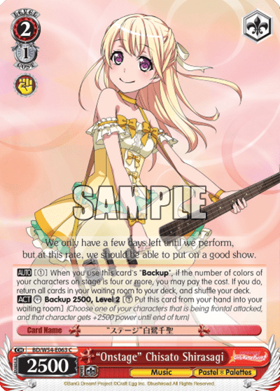"Onstage" Chisato Shirasagi (BD/W54-E063) — BanG Dream! Girls Band Party!