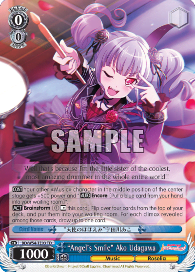 "Angel's Smile" Ako Udagawa (BD/W54-TE03) — [TD] BanG Dream! Girls Band Party! [Roselia]