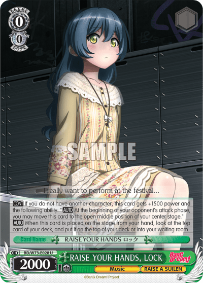 RAISE YOUR HANDS, LOCK (BD/W73-E028) — BanG Dream! Vol.2