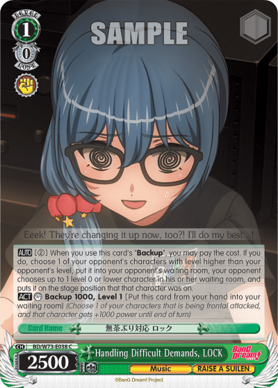 Handling Difficult Demands, LOCK (BD/W73-E038) — BanG Dream! Vol.2