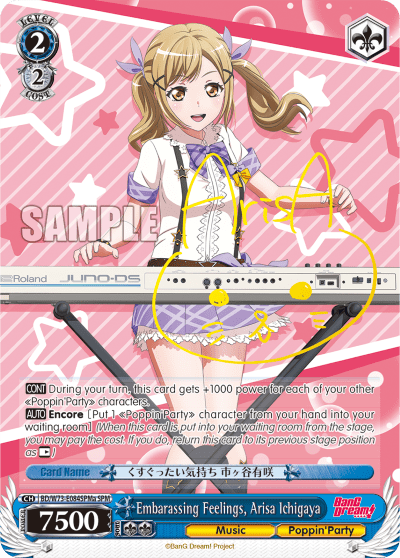 Embarassing Feelings, Arisa Ichigaya (BD/W73-E084SPMa) — BanG Dream! Vol.2