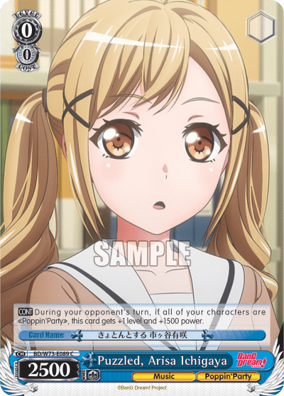 Puzzled, Arisa Ichigaya (BD/W73-E089) — BanG Dream! Vol.2