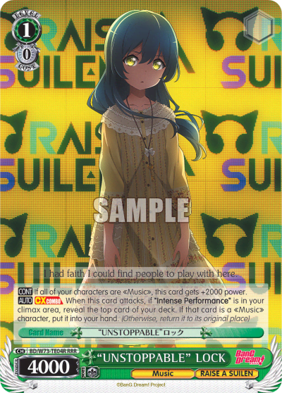 "UNSTOPPABLE" LOCK (BD/W73-TE04R) — [TD] BanG Dream! [RAISE A SUILEN]