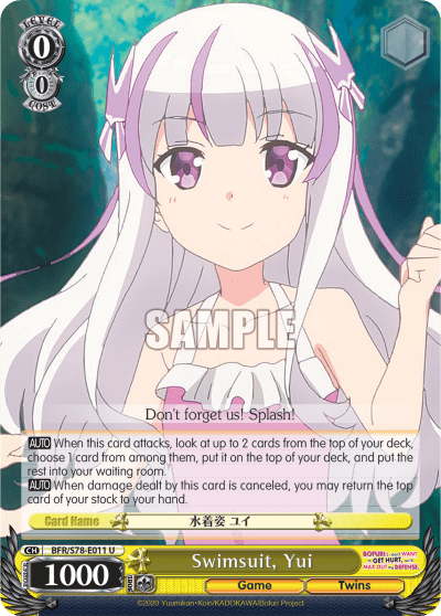 Swimsuit, Yui (BFR/S78-E011) — BOFURI: I Don’t Want to Get Hurt, so I’ll Max Out My Defense.