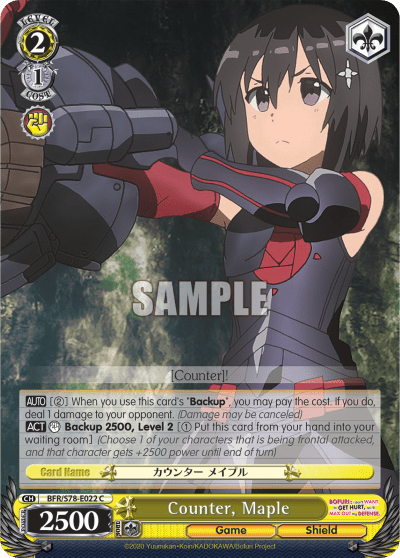 Counter, Maple (BFR/S78-E022) — BOFURI: I Don’t Want to Get Hurt, so I’ll Max Out My Defense.