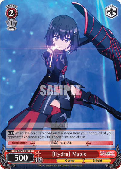[Hydra] Maple (BFR/S78-E074) — BOFURI: I Don’t Want to Get Hurt, so I’ll Max Out My Defense.