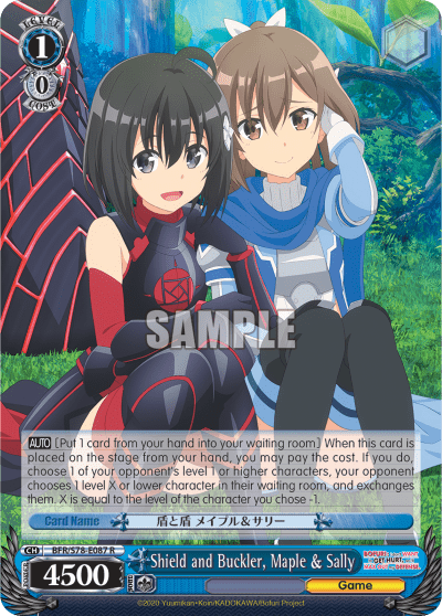Shield and Buckler, Maple & Sally (BFR/S78-E087) — BOFURI: I Don’t Want to Get Hurt, so I’ll Max Out My Defense.
