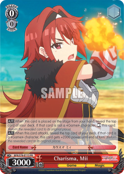 Charisma, Mii (BFR/S78-E113) — PR Card 【Schwarz Side】