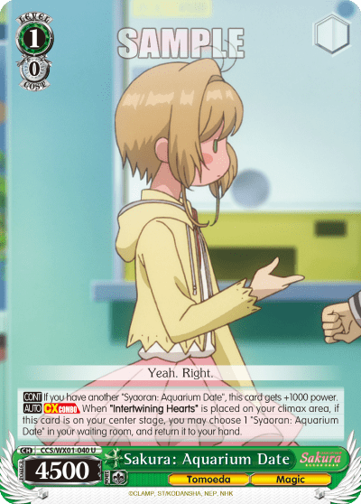 Sakura: Aquarium Date (CCS/WX01-040) — Cardcaptor Sakura : Clear Card