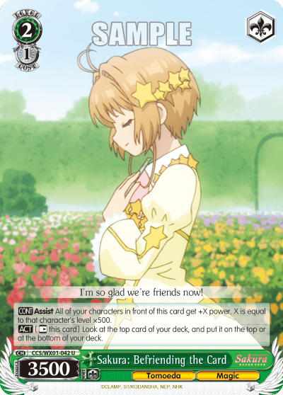 Sakura: Befriending the Card (CCS/WX01-042) — Cardcaptor Sakura : Clear Card
