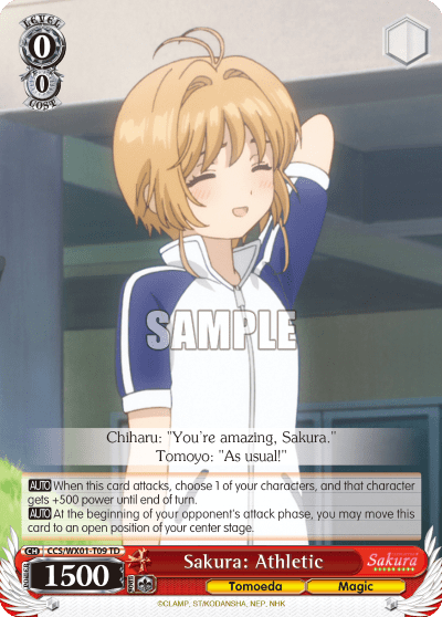 Sakura: Athletic (CCS/WX01-T09) — [TD] Cardcaptor Sakura : Clear Card