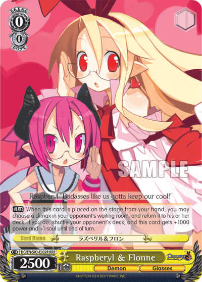 Raspberyl & Flonne (DG/EN-S03-E002R) — Disgaea