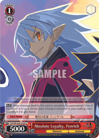 Absolute Loyalty, Fenrich (DG/EN-S03-E104) — Disgaea