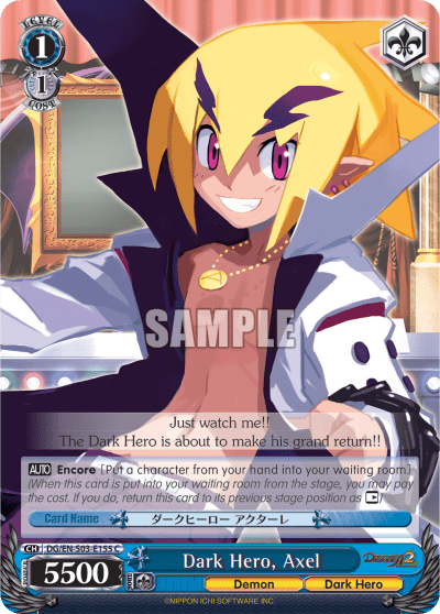 Dark Hero, Axel (DG/EN-S03-E155) — Disgaea
